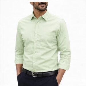 Formal Oxford Cotton Full Sleeve Shirt Fir for Men's Lemon Color